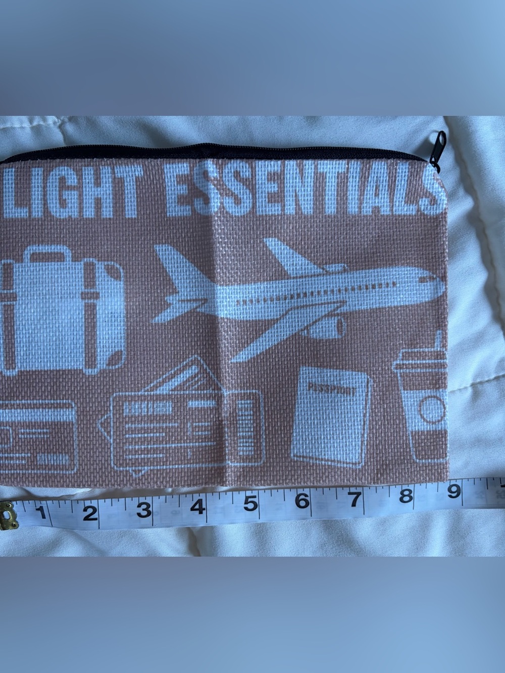 Essentials tan and white Travel bag